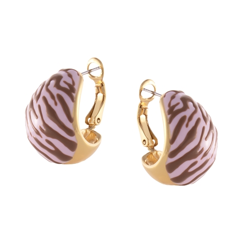 Wypukłe, różowe kolczyki w czekoladową zeberkę (P25/LAT/134/2AU) - p25_lat_134_2.jpg