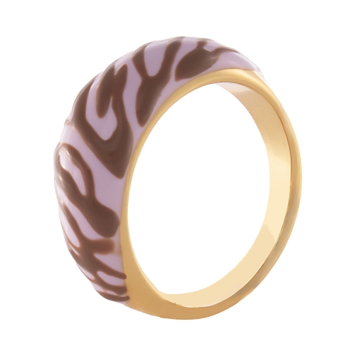 Pierścionek wąski, wypukły w różowo czekladową zeberkę (R25/LAT/134/3AU) - r25_lat_134_3.jpg