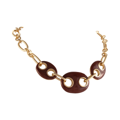 Choker z czekoladowymi elementami (C25/LAT/135/3AU) - c25_lat_135.jpg