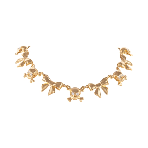 Choker z kokardkami i czaszkami Aria Rockstar Collection (C25/NUT/16AU) - 11.15.jpg