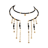 Elastyczny choker z onyksów i złotych kulek, z wiszącymi łańcuszkami i plasterkami (C25/MEM/19AU) - 0039b.jpg