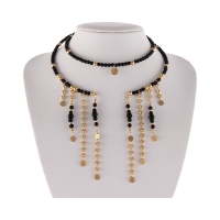 Elastyczny choker z onyksów i złotych kulek, z wiszącymi łańcuszkami i plasterkami (C25/MEM/19AU) - 0039.jpg