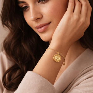 Bransoletka z monetką by Klaudia Nieścior (B25/KN/03AU)