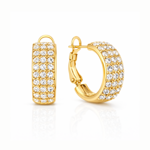 Kolczyki koła zdobione kryształkami Preciosa (P12979AU)