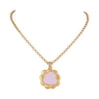 Pozłacany naszyjnik z ręcznie malowana zawieszką w kształcie kwiatka (C25/JES/123AU) - 9101.jpg