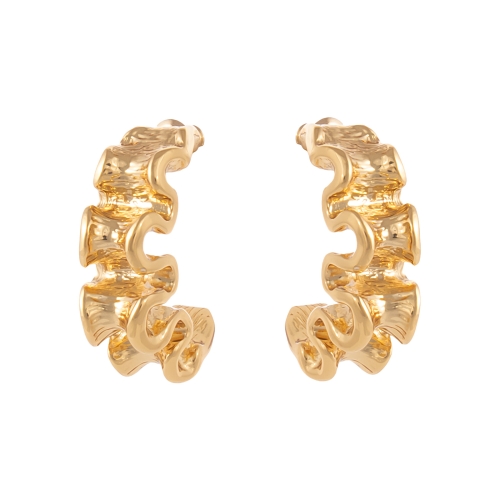 Pozłacane kolczyki falbanki (P25/JES/165AU) - 9156.jpg