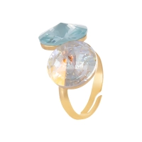 Pierścionek z dwoma okrągłymi kryształkami o średnicy 14 mm (R25/JES/166AU) - 9126.jpg