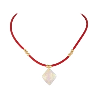 Choker kauczukowy z kryształem Primero w kształcie rombu (C25/JES/232AU) - 0006.jpg
