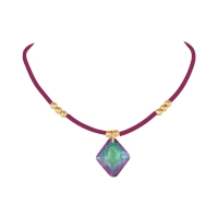 Choker kauczukowy z kryształem Primero w kształcie rombu (C25/JES/232AU) - 0005.jpg