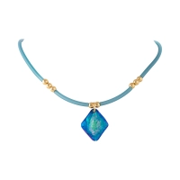 Choker kauczukowy z kryształem Primero w kształcie rombu (C25/JES/232AU) - 0003.jpg