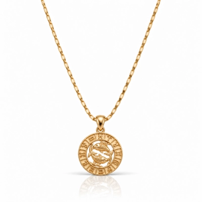 Naszyjnik ze znakiem zodiaku Ryby (C26/TAL/32AU)