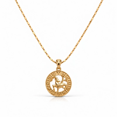 Naszyjnik ze znakiem zodiaku Koziorożec (C26/TAL/32/11AU) 