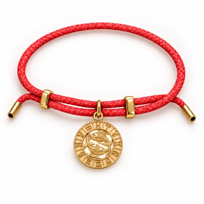 Regulowana bransoletka ze znakiem zodiaku Ryby (B26/TAL/46AU)