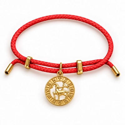 Regulowana bransoletka ze znakiem zodiaku Koziorożec (B26/TAL/46/11AU)