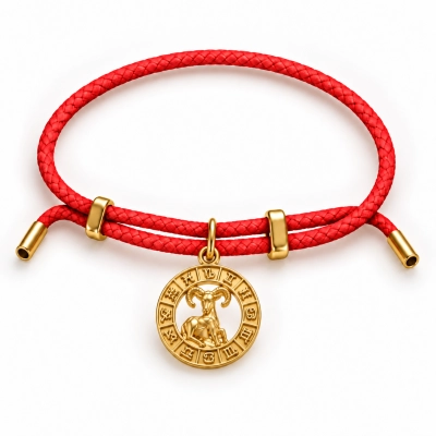 Regulowana bransoletka ze znakiem zodiaku Baran (B26/TAL/46/8AU)